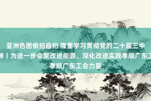 亚洲色图偷拍自拍 隆重学习贯彻党的二十届三中全会精神丨为进一步会聚改进能源、深化改进实践孝顺广东工会力量