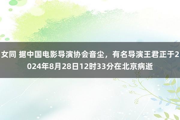 女同 据中国电影导演协会音尘，有名导演王君正于2024年8月28日12时33分在北京病逝